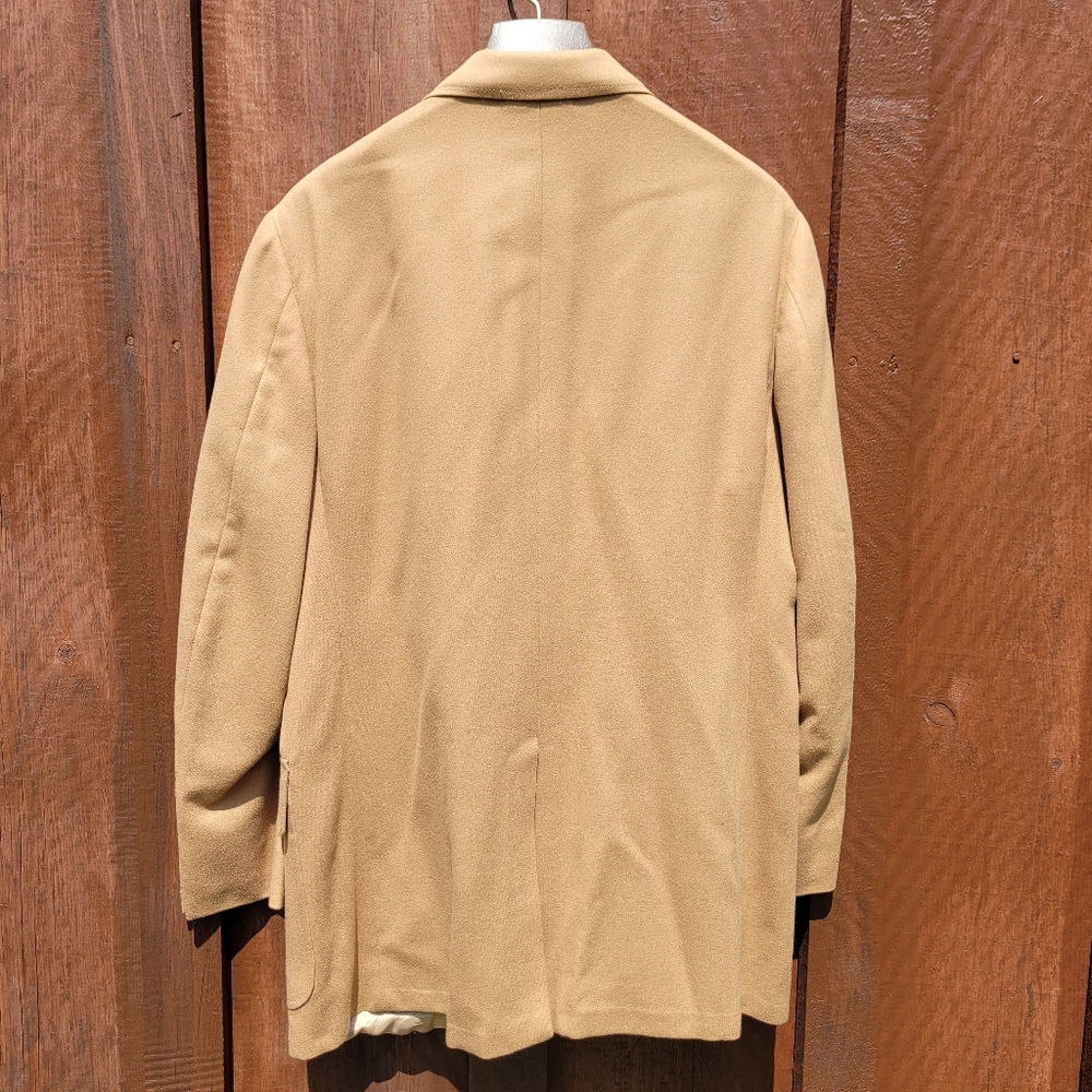 Men's Vintage Tan Wool Sportcoat Blazer Jacket - Picture 8 of 10
